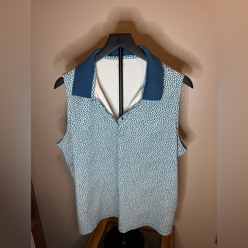 Women’s Land End Sleeveless Golf Collared Top